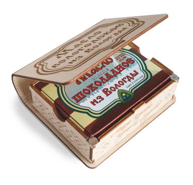 Масло сливочное в деревянной упаковке