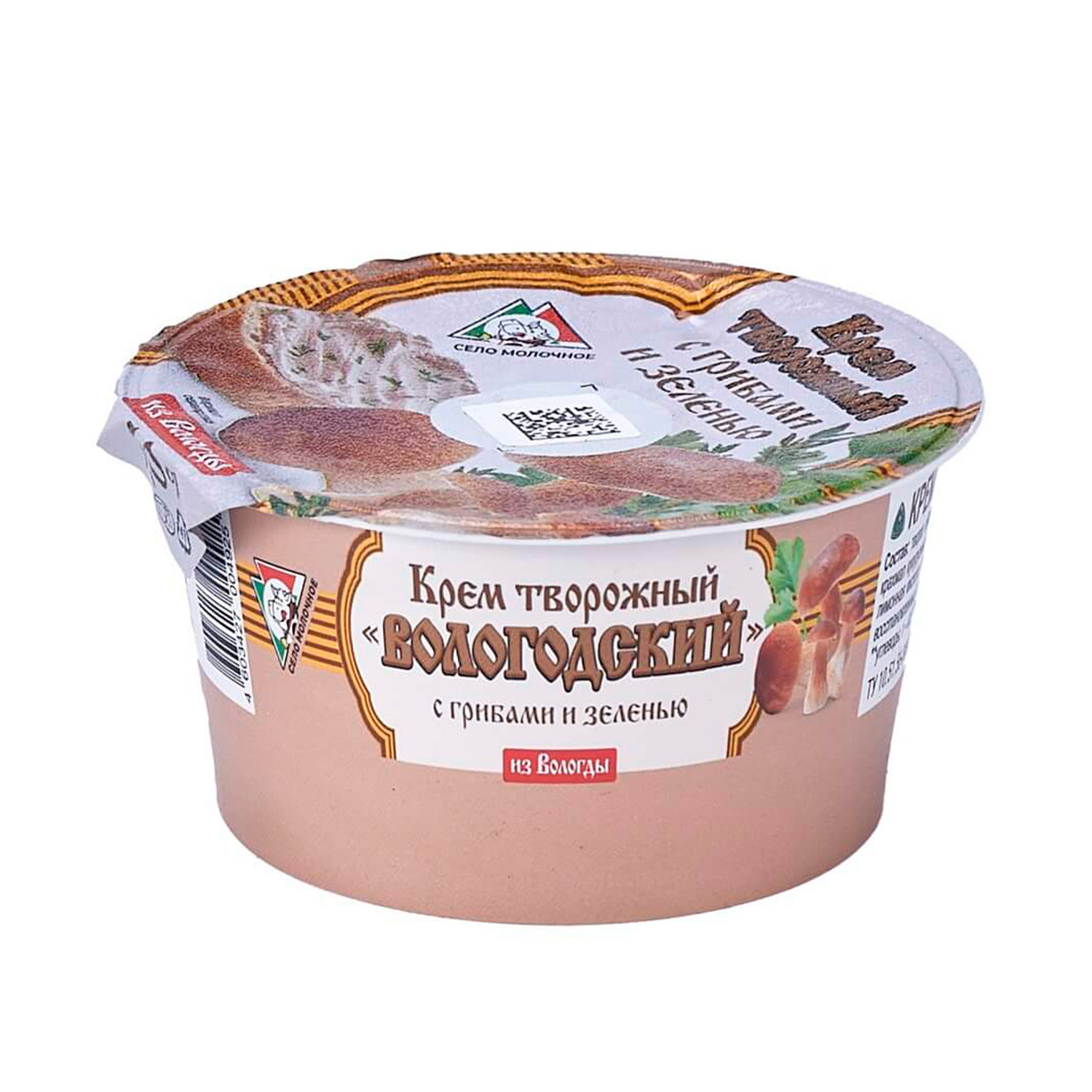 Крем творожный «Вологодский» С грибами и зеленью